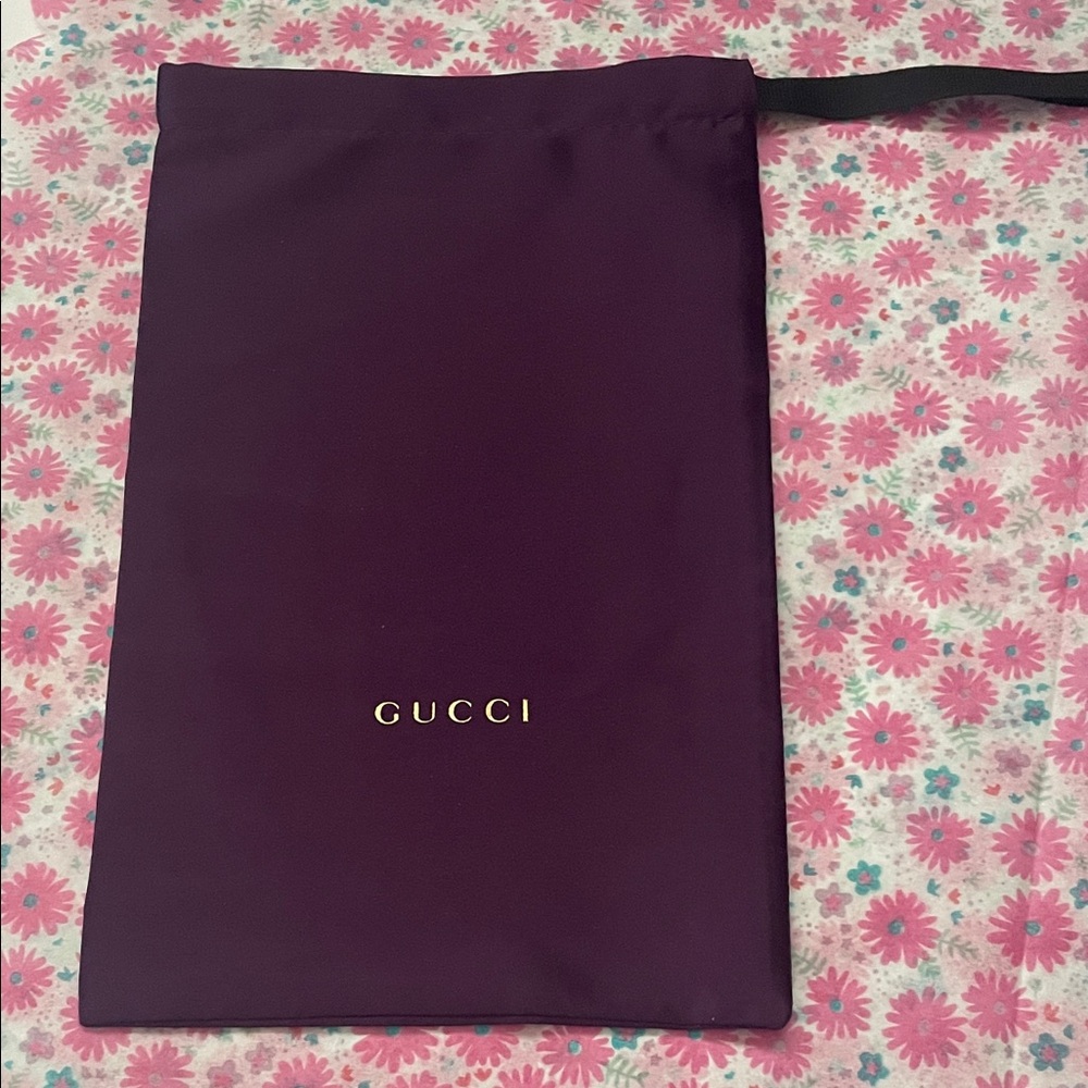 Gucci Satin Drawstring Pouch - Purple